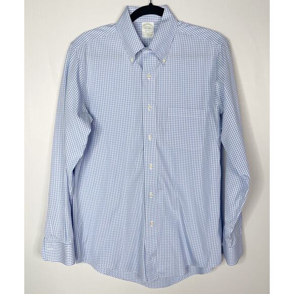 Brooks Brothers Set of 2 15.5 Neck 33 Sleeve Blue Supima Cotton Button Down - Picture 4 of 14